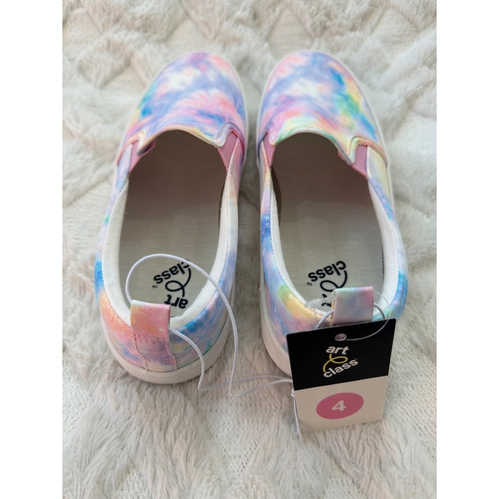 Art Class Girls Tie Dye Slip On Sneakers Multi Color Youth Size 4 NWT - Picture 5 of 6